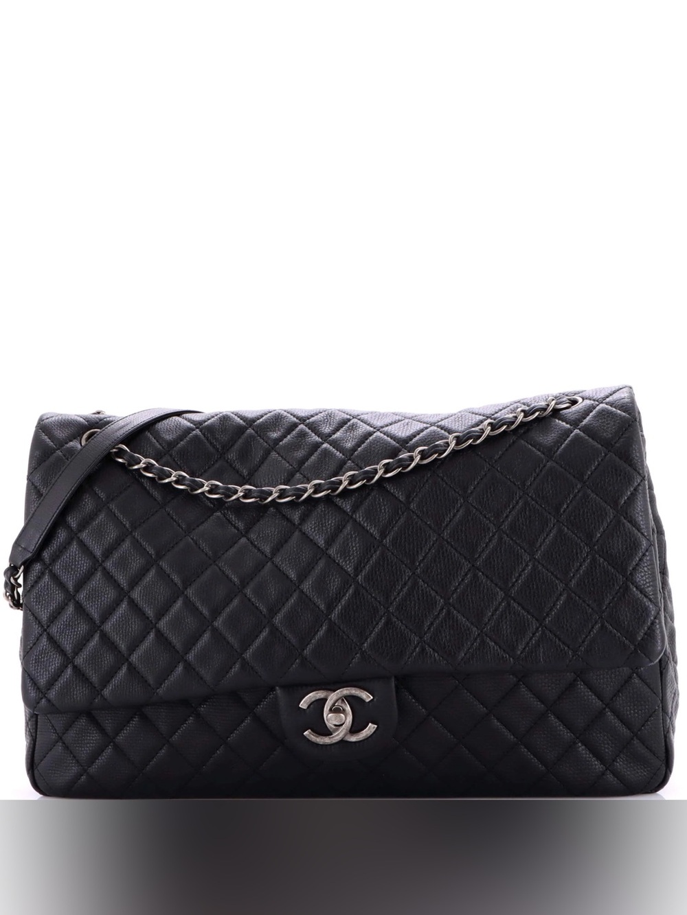 CHANEL Calfskin Quilted XXL Travel Flap Bag in Black - Picture 15 of 15